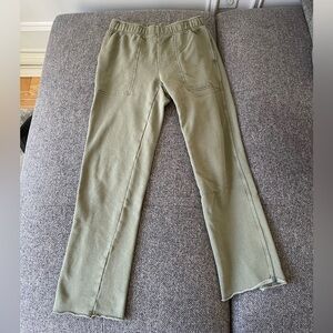 Aerie green washed straight leg Sweatpants